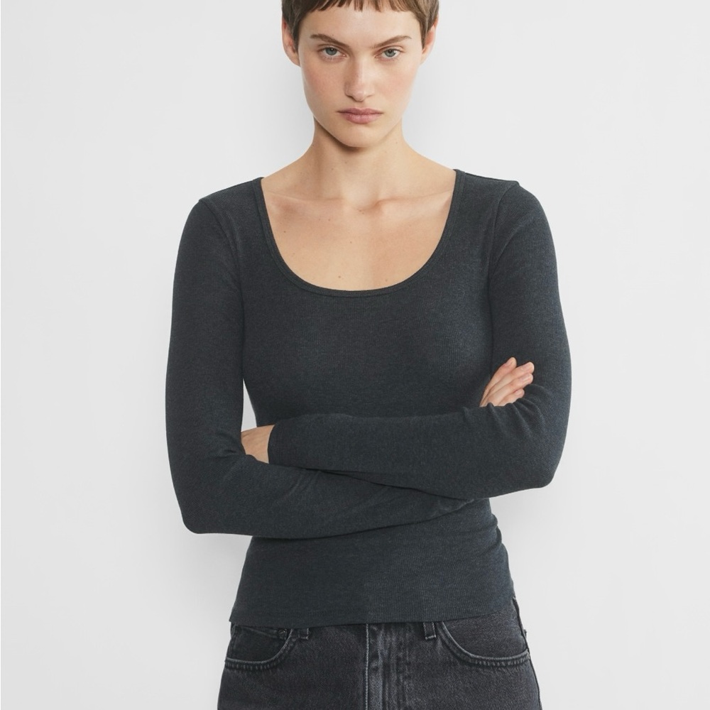 Aritzia HomeStretch Rib Scoopneck Longsleeve